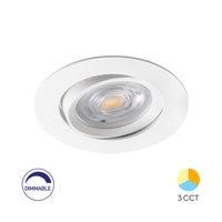 Braytron Foco LED 7W 220-240V CCT 3-en-1 Regulable Redondo Blanco IP20 630 lúmenes Haz 38°