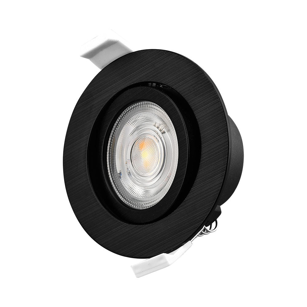 Braytron LED Spotlight 7W Black Round 3-in-1 CCT Dimmable 220-240V 630 lumens IP20 38° Indoor Lighting