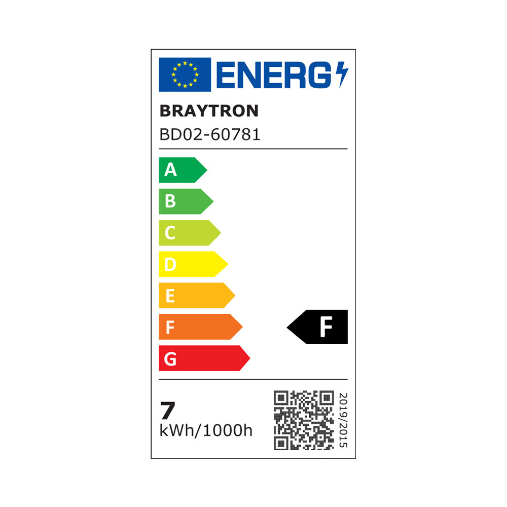 Braytron LED Spotlight 7W Black Round 3-in-1 CCT Dimmable 220-240V 630 lumens IP20 38° Indoor Lighting