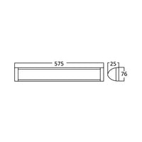 Aplique de pared LED Braytron 18W 4000K 1800 lúmenes IP40 Blanco 575mm iluminación interior tipo batten