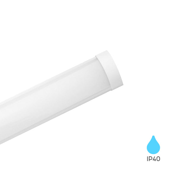 Aplique de pared LED Braytron 18W 4000K 1800 lúmenes IP40 Blanco 575mm iluminación interior tipo batten