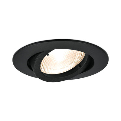 Braytron recessed round LED spotlight fixture, Black aluminium, MR16 socket, 35W max, IP20 indoor lighting