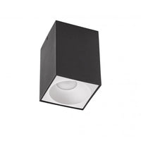 Foco LED de techo Spectrum Cube Negro 95x95x138 mm IP20 empotrado en superficie con casquillo GU10 para interior