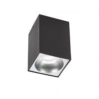 Foco LED de techo Spectrum Cube Negro 95x95x138 mm IP20 empotrado en superficie con casquillo GU10 para interior
