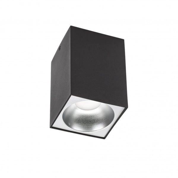 Spectrum LED ceiling spotlight Cube Black 95x95x138 mm IP20 surface-mounted GU10 fitting indoor
