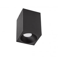 Foco LED de techo Spectrum Cube Negro 95x95x138 mm IP20 empotrado en superficie con casquillo GU10 para interior