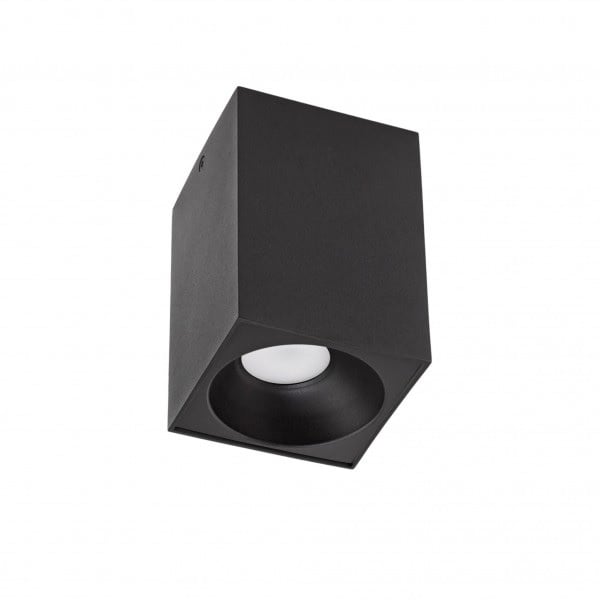 Spectrum LED ceiling spotlight Cube Black 95x95x138mm IP20 230V housing excl. LED spot