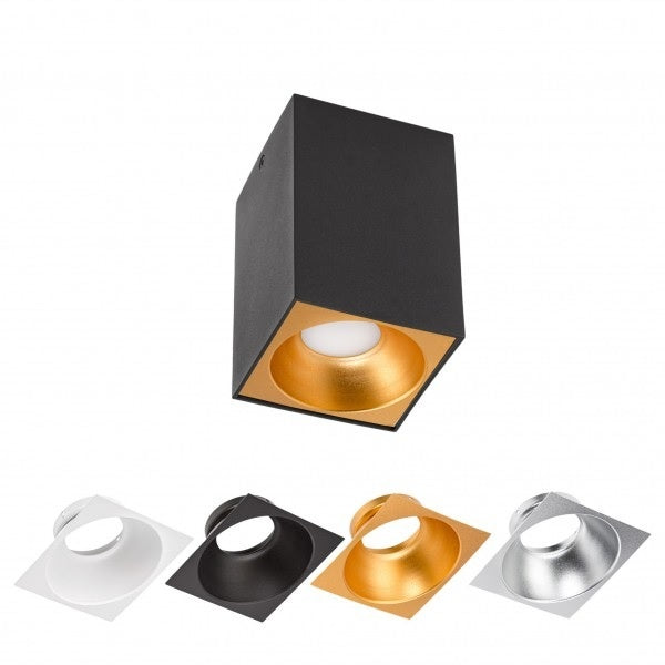 Foco de techo LED Spectrum Cube Negro 95x95x138mm IP20 230V carcasa sin foco LED