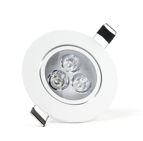 Foco empotrado LED regulable de 3W con luz blanca de 4000K, reemplaza 25W, inclinable