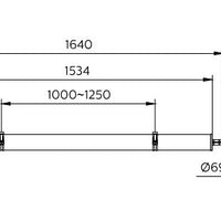 Philips WT210C luz LED impermeable 54W 4000K 7000 lúmenes IP69K IK06 1640mm carcasa blanca CE RoHS
