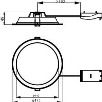 Philips DN065B G4 LED downlight 12W, 3000K-6500K, 110° beam, 1200 lumen