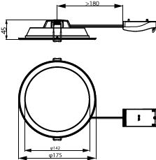 Downlight LED Philips DN065B G4 12W, 3000K-6500K, haz de 110°, 1200 lúmenes