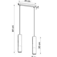Lámpara colgante LED Sollux Lighting Borgio 2 de hormigón blanco 2 GU10 40W