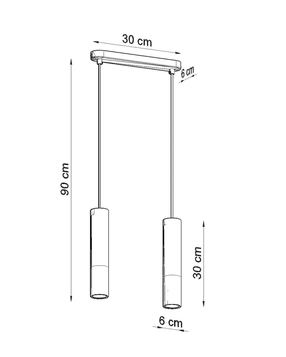 Lámpara colgante LED Sollux Lighting Borgio 2 de hormigón blanco 2 GU10 40W