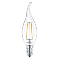 Philips CorePro vela LED E14 2W 250 lúmenes 2700K transparente no regulable BA35 blanco cálido reemplaza 25W