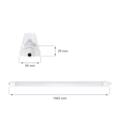 Luminaria LED Spectrum 150cm 45W 4000K IP65 5150 lúmenes montaje en techo o suspendido Blanco