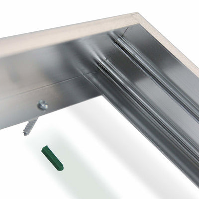Panel LED aluminio plata 120x60cm marco con chip Philips