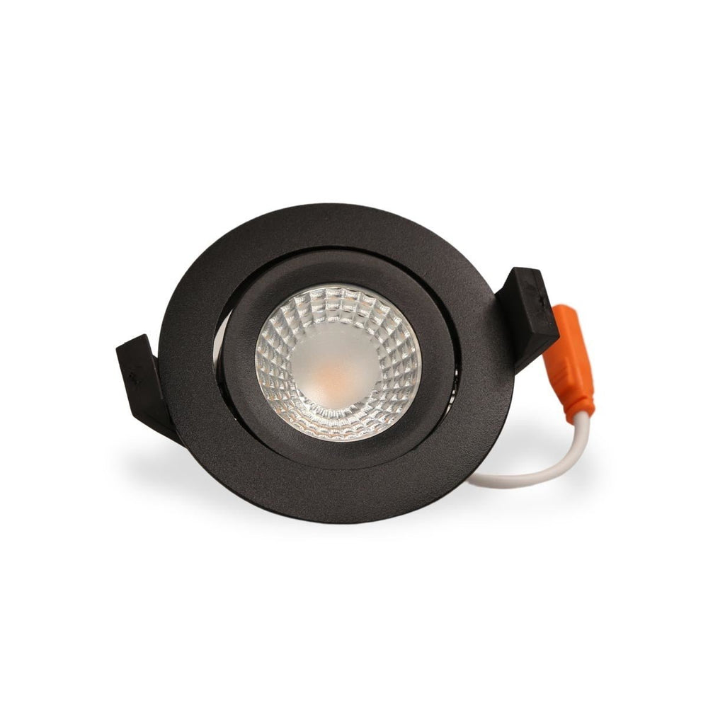 led recessed spotlight 85mm black ip65 5w 420 lumen 6000K dimmable