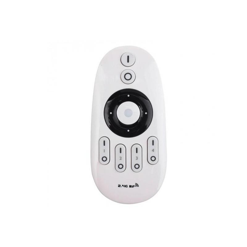 Control remoto de tira LED blanco, 4 grupos RF 2.4GHz, un solo color, compatible con tiras LED 12V-24V