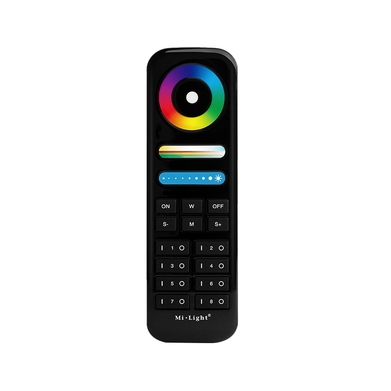 tsong rgb+cct mando a distancia 8 grupos negro - ip20 ce rohs certificado 220-240v ac