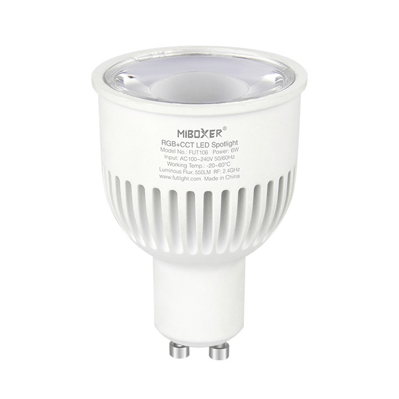 Foco LED GU10 6W 550 lúmenes RGB+CCT MIBOXER luz regulable