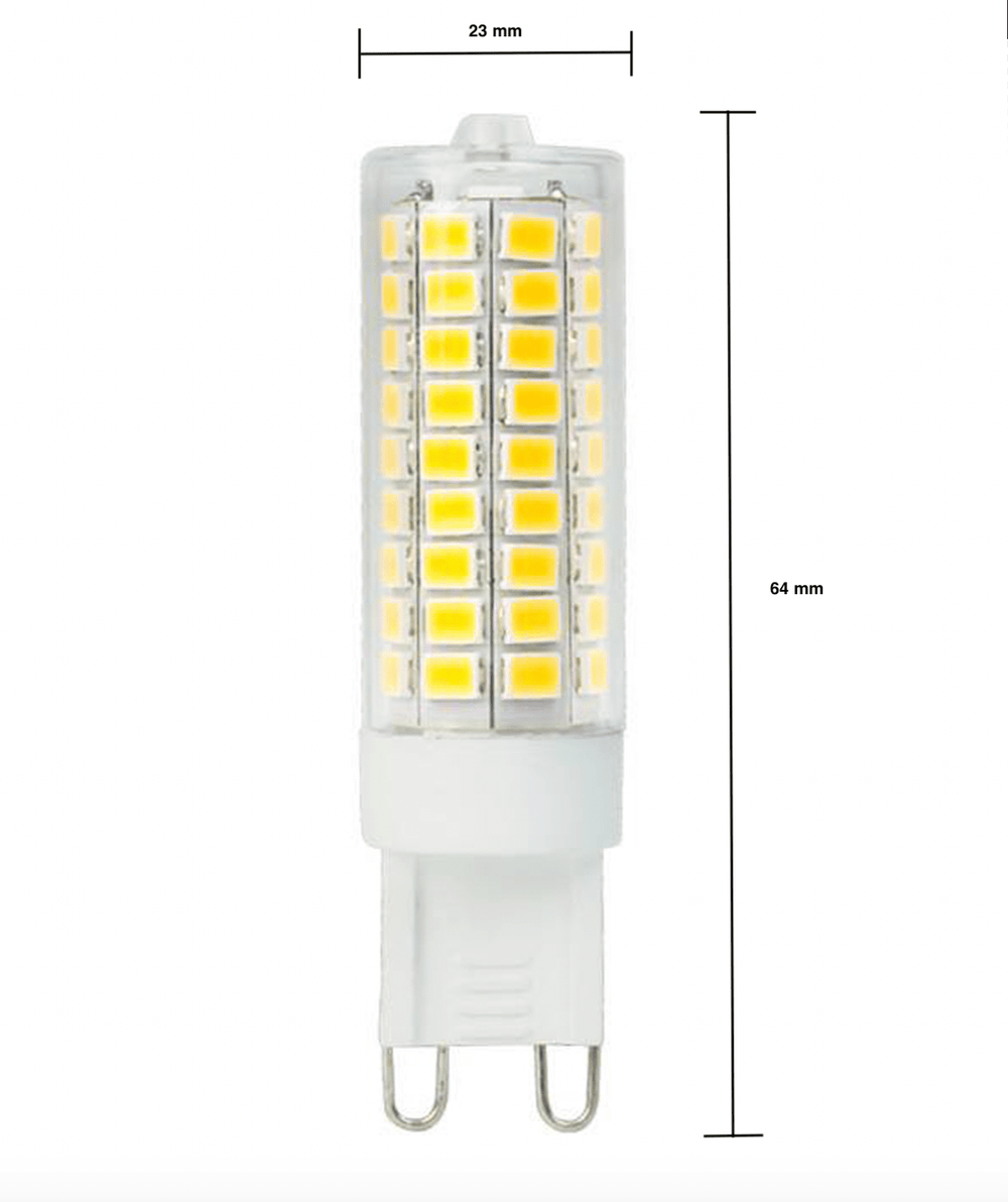 Bombilla LED G9 7W Luz Blanca Cálida: Reemplazo Eficiente en Energía para 70W, 300K Ideal para Iluminación Ambiental