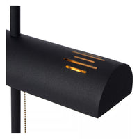 Lámpara de mesa Lucide Glendale, casquillo 2xE27, compatible con LED, Negra con detalles en oro mate, IP20, CE RoHS
