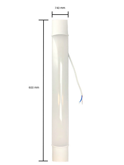 Batel LED Spectrum 60cm, 18W 230V, 3000K blanco cálido, 2100 lúmenes, haz de 120°, carcasa Blanca IP20