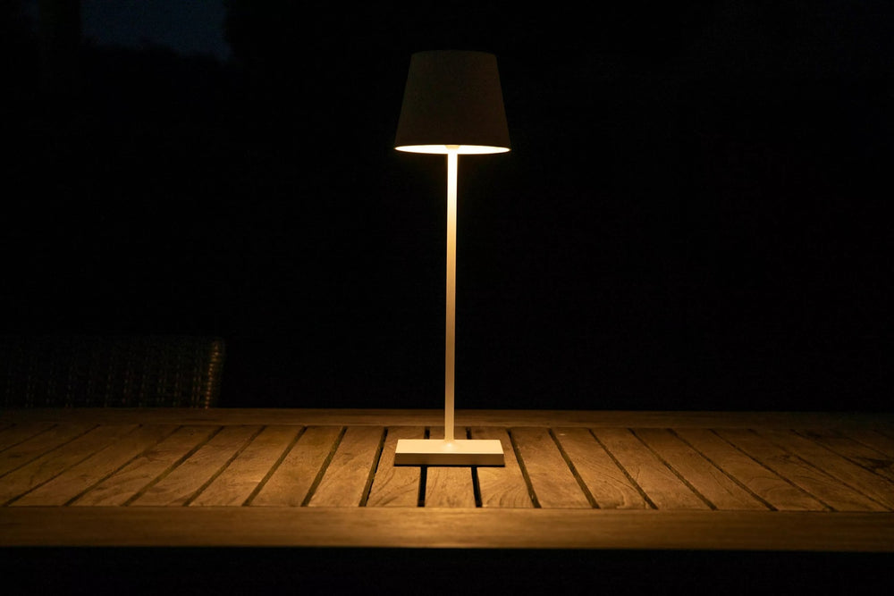 Lámpara LED Lucide 1521 lúmenes útiles, 3000K, 10.5W, reemplazo de 1250W, aluminio dorado mate
