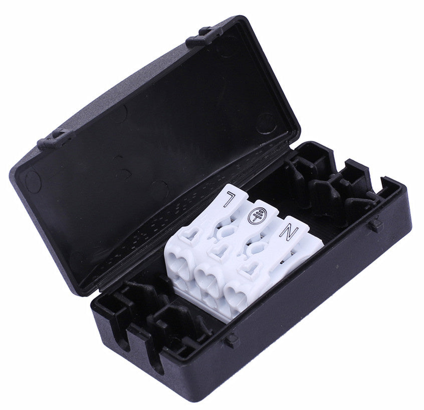 Caja de conexiones LCB con bloque de terminales 3 hilos 0.25mm² a 2.5mm² IP44, 220-240V, certificado CE RoHS