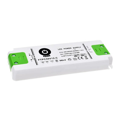 GLP LED power supply adapter 24V 50W 2.08A, dimmable driver for 24V LED lighting, IP20 CE RoHS