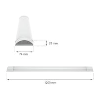 Spectrum Pantalla LED 120cm 32W 3000K Blanco Cálido 4000 lúmenes IP20 Montaje en Techo o Suspendido Blanco