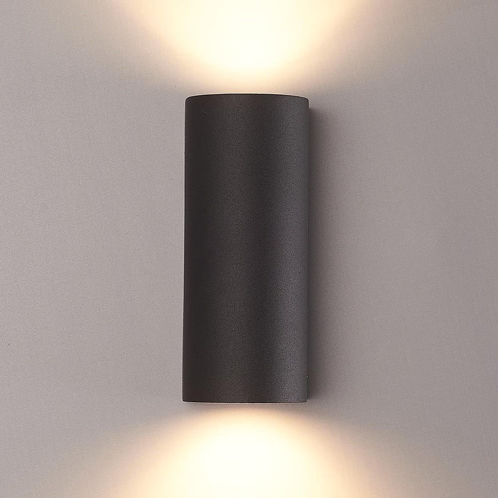 Spectrum LED outdoor wall light Up and Down Black IP54 GU10 aluminum housing