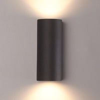 Aplique de pared LED para exterior Spectrum Up and Down Negro IP54 carcasa de aluminio GU10