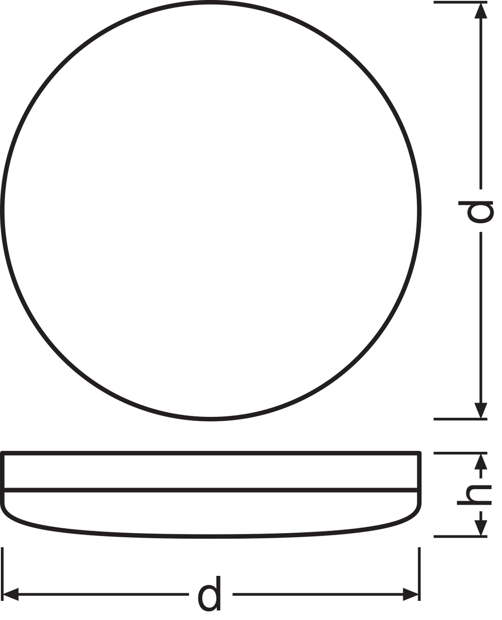 LED bulkhead ceiling or wall light, White, IP65 IK10, 24W 1800 lumens, 3000K warm white, Ø300mm