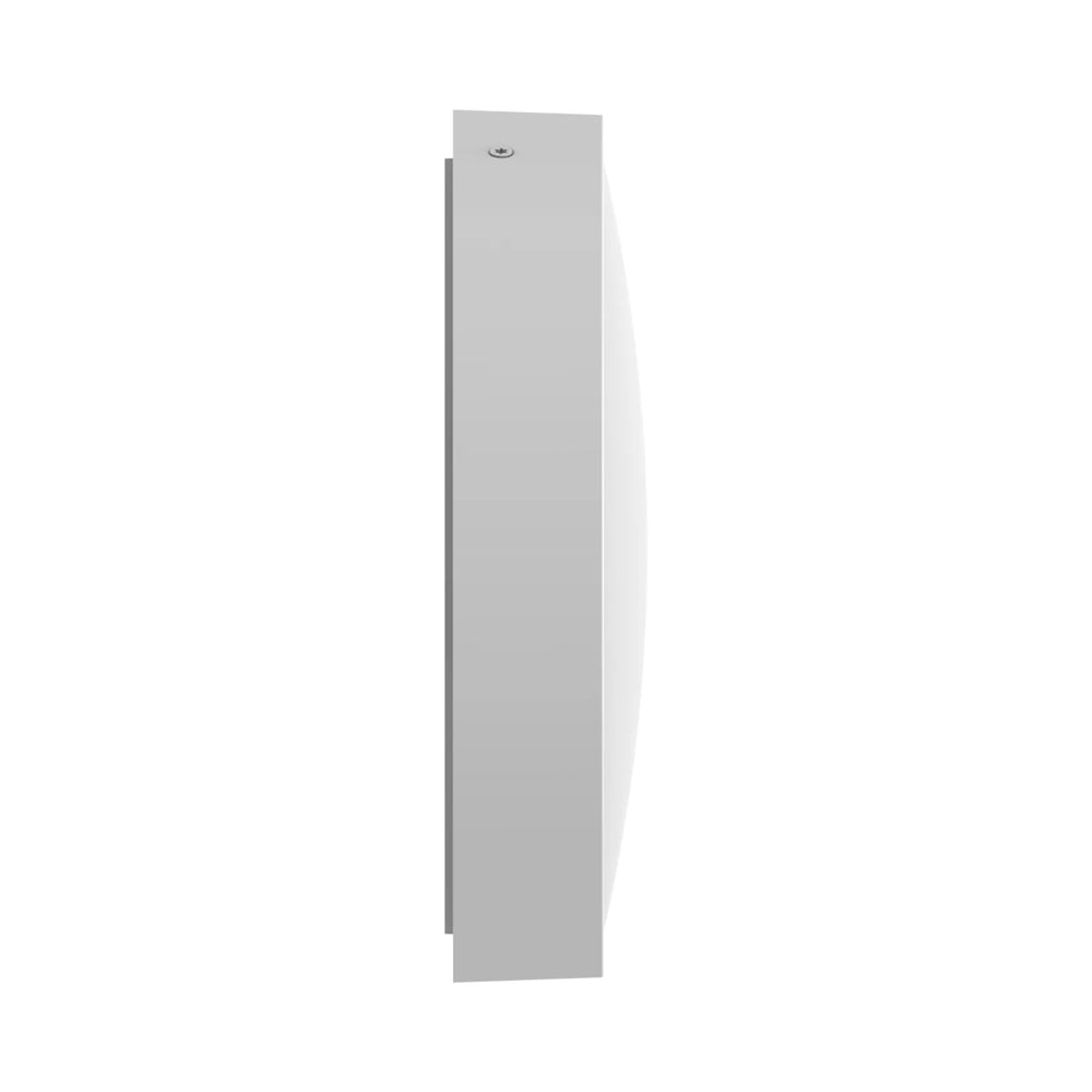 LED bulkhead round 250P, 10.5W, 1220 lumens, 3000K/4000K switchable CCT, IK10, White aluminum housing