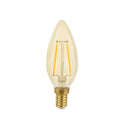 Lámpara filamento LED Spectrum E14 4.9W 2400K luz cálida, reemplaza 50W con 490 lúmenes, ángulo de radiación de 360°, no regulable
