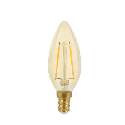 Lámpara filamento LED Spectrum E14 4.9W 2400K luz cálida, reemplaza 50W con 490 lúmenes, ángulo de radiación de 360°, no regulable