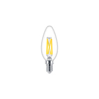 Philips Vela LED 3.4W E14 B35 Transparente Brillo Cálido 2200-2700K regulable 470 lúmenes 90CRI bombilla de vidrio