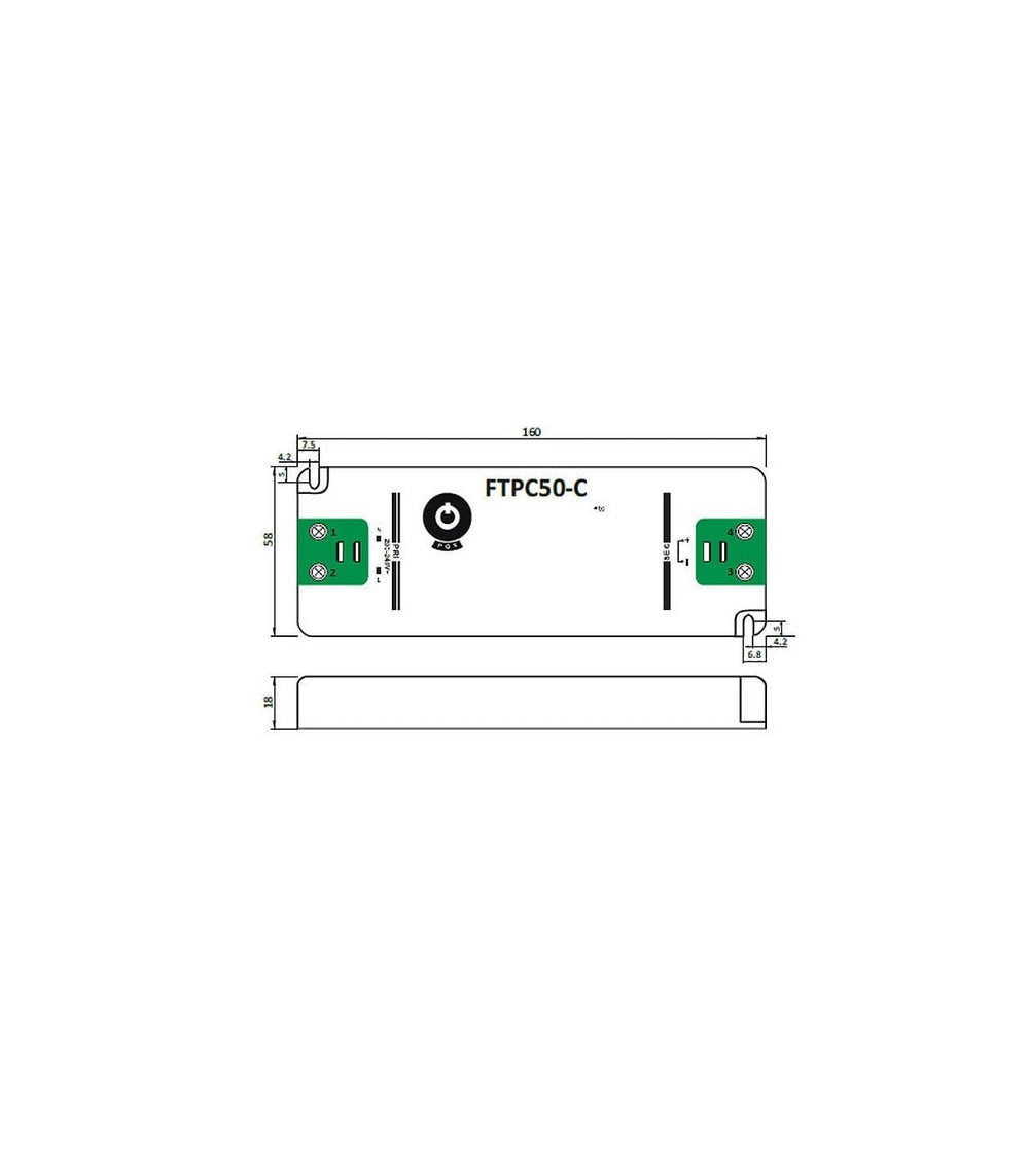 Adaptador de corriente LED regulable GLP 24V 50W para iluminación LED
