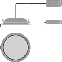 Downlight LED Alu DN200 25W 2250 lúmenes 3000K Blanco Cálido 215mm IP44