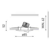 Foco empotrable LED regulable 7W reemplaza 70W 4000K blanco claro LCB