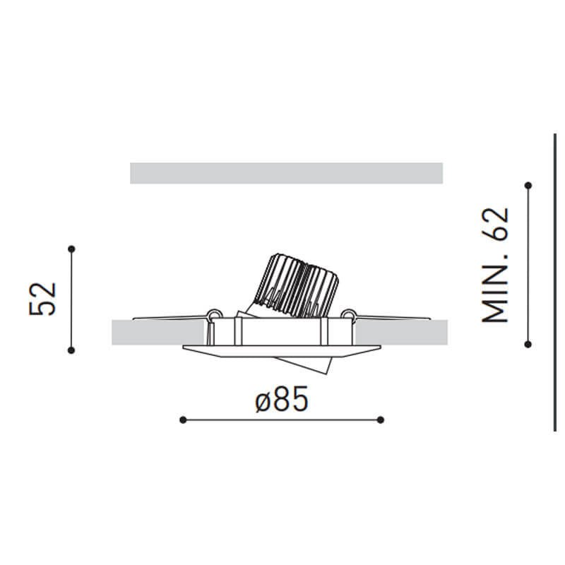 Foco empotrable LED regulable 7W reemplaza 70W 4000K blanco claro LCB
