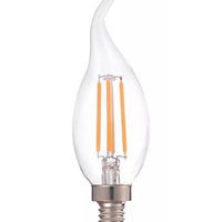 Lámpara de filamento LED E14 C37, 5W reemplaza 40W, 2700K blanco cálido por LCB