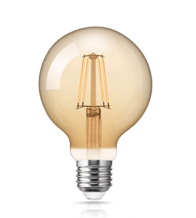 Lcb lámpara LED de filamento E27 G125 6W 2200K blanco extra cálido - globo de 60mm regulable