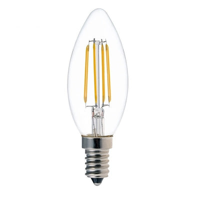lámpara de filamento LED e14 c37 5w reemplaza 40w 2700k luz blanca cálida