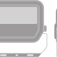 Proyector LED Aluminio Negro 10.5W 3000K 2400 lúmenes IP20 IK10 ángulo de haz 120° iluminación exterior duradera