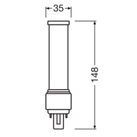 Lámpara LED PLC 7W 840 Blanco Frío G24D-2 2 pines, 230V, reemplaza CFL 18W, iluminación de bajo consumo para ti