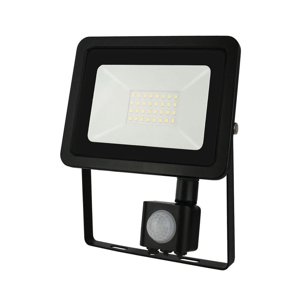 Foco Proyector LED Spectrum con sensor PIR, 20W 230V 4000K 1820 lúmenes IP44 Negro iluminación exterior