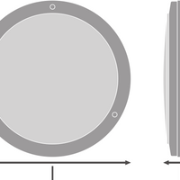 Aplique de Pared LED con Sensor, 10W 800 lúmenes, 3000K Blanco Cálido, IP65 IK10, Negro Ø250MM